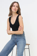 Load image into Gallery viewer, Ribbed Knit, One-Piece, V-Neck, Bodysuit