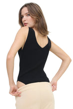 Load image into Gallery viewer, Ribbed Knit, One-Piece, V-Neck, Bodysuit
