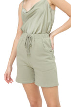 Load image into Gallery viewer, Drawstring, biker short length, pocketed sweat pants, lounge shorts.