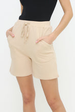 Load image into Gallery viewer, Drawstring, biker short length, pocketed sweat pants, lounge shorts.